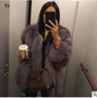 2020 Women Thick Outwear 4XL High Quality Women Faux Fur Coat Warm Plush Teddy Coat Autumn Winter Luxury Soft Fur Jacket Coat