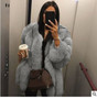 2020 Women Thick Outwear 4XL High Quality Women Faux Fur Coat Warm Plush Teddy Coat Autumn Winter Luxury Soft Fur Jacket Coat