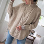 Autumn Winter New Women's Pullover Sweater Female Loose Lazy Wind Women Clothing High Collar Sweater Pull Pullover Woman Clothes