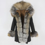 OFTBUY 2020 Fashion Winter Jacket Women Real Fur Coat Natural Real Fox Fur Collar Loose Long Parkas Big Fur Outerwear Detachable