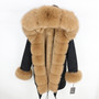 OFTBUY 2020 Fashion Winter Jacket Women Real Fur Coat Natural Real Fox Fur Collar Loose Long Parkas Big Fur Outerwear Detachable