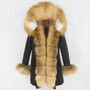 OFTBUY 2020 Fashion Winter Jacket Women Real Fur Coat Natural Real Fox Fur Collar Loose Long Parkas Big Fur Outerwear Detachable