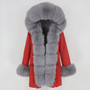 OFTBUY 2020 Fashion Winter Jacket Women Real Fur Coat Natural Real Fox Fur Collar Loose Long Parkas Big Fur Outerwear Detachable