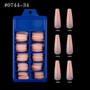 Lamemoria 100/500pcs/opp/box Fake Nails Coffin Nail Tips Press on Nails Natural Clear Long Ballerina DIY False Nail Full Cover