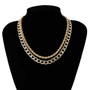 Punk Miami Cuban Choker Necklace Collar Statement Hip Hop Big Chunky Aluminum Gold Color Thick Chain Necklace Women Jewelry