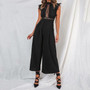 Sexy Sleeveless Backless Ruffled Jumpsuit For Women Elegant Hollow Out Womens Long Jumpsuits 2020 Autumn Romper Casual Overalls