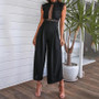 Sexy Sleeveless Backless Ruffled Jumpsuit For Women Elegant Hollow Out Womens Long Jumpsuits 2020 Autumn Romper Casual Overalls
