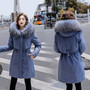 Winter Women fleece inside parkas plus size thick warm mid-Long Hooded parkas Jackets fur inside female slim padding parkas