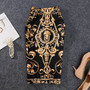 Women Vintage Skirts Flower Printing High Waist Bodycon Slim Midi Split Sexy Pencil Female Falda 24 Patterns SP524