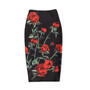 Women Vintage Skirts Flower Printing High Waist Bodycon Slim Midi Split Sexy Pencil Female Falda 24 Patterns SP524