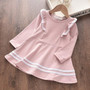 Bear Leader Embroidery Girls Dress New Autumn Princess Dresses Mesh Long-Sleeves Party Dress for Girl Kids Dress with Flowers