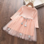 Bear Leader Girls Dresses Spring New Baby Girl Dress Striped with Bow Long Sleeves Princess Dress for Girl Kids Clothes Vestidos