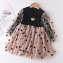 Bear Leader Winter Kids Dresses For Girls Long Sleeve Children Clothing Sequins Stars Tutu Girls Casual Princess Party Dress