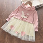 Bear Leader Winter Kids Dresses For Girls Long Sleeve Children Clothing Sequins Stars Tutu Girls Casual Princess Party Dress