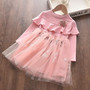 Bear Leader Girls Dress New Summer Kids Girl Princess Dress Striped Party Dress Children Clothing Floral Vestidos Girls Costume