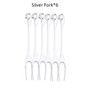 7 Pcs Swan Fruit Base Holder Forks Set Stainless Steel Salad Dessert Forks Coffee Spoon Cake Tableware Zero Waste Flatware