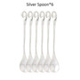 7 Pcs Swan Fruit Base Holder Forks Set Stainless Steel Salad Dessert Forks Coffee Spoon Cake Tableware Zero Waste Flatware