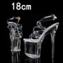 Women Shoes Sandals 2020 Platform Transparent Straps Model T Stage Show Thin High-heeled Shoes 18cm Female Waterproof Bride shoe