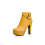 Plus Size 48 New Fashion Women's Boots Sexy High Heels Platform Ankle Boots For Women Black Red Yellow White Heels Shoes Ladies