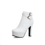 Plus Size 48 New Fashion Women's Boots Sexy High Heels Platform Ankle Boots For Women Black Red Yellow White Heels Shoes Ladies