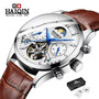 HAIQIN Fashion Mens Watches Top Brand Luxury WristWatch Automatic Mechanical Clock Blue Watch Men Waterproof Sport reloj hombre