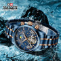 HAIQIN Fashion Mens Watches Top Brand Luxury WristWatch Automatic Mechanical Clock Blue Watch Men Waterproof Sport reloj hombre