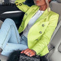 BerryGo Elegant double breasted women's Blazers Casual blazers collar long sleeve Blazers coat Office Lady women's white coat