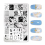 NICOLE DIARY Flowers Pattern Nail Stamping Plates Image Painting Nail Art Stencils Template  Nail Stamp Tools