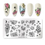 NICOLE DIARY Flowers Pattern Nail Stamping Plates Image Painting Nail Art Stencils Template  Nail Stamp Tools