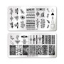 NICOLE DIARY Flowers Pattern Nail Stamping Plates Image Painting Nail Art Stencils Template  Nail Stamp Tools