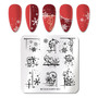 NICOLE DIARY Flowers Pattern Nail Stamping Plates Image Painting Nail Art Stencils Template  Nail Stamp Tools