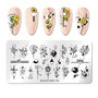 NICOLE DIARY Flowers Pattern Nail Stamping Plates Image Painting Nail Art Stencils Template  Nail Stamp Tools