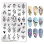 NICOLE DIARY Flowers Pattern Nail Stamping Plates Image Painting Nail Art Stencils Template  Nail Stamp Tools