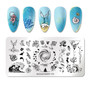 NICOLE DIARY Flowers Pattern Nail Stamping Plates Image Painting Nail Art Stencils Template  Nail Stamp Tools