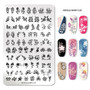 NICOLE DIARY Plant Flower Nail Stamping Plates Geometric Line Wave Pattern Nail Art Image Stamp Stencils Templates Nail Tool