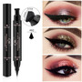 2 In1 Eyeliner Stamp Liquid Eyeliner Pencil Makeup Stamps Seal Pen Stamp Eyeliner Pencil Waterproof Quick Dry Eyeliner TSLM1