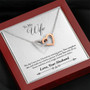 "To My Wife" Interlocking Hearts Pendant Necklace Gift Set