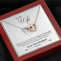 To My Wife Interlocking Heart Necklace