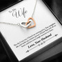 To My Wife Interlocking Heart Necklace