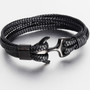 Men's Leather Titanium Steel Bracelet