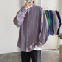 LAPPSTER Men Oversized Colorful Solid Shirt Long Sleeve 2020 Mens Korean Fashions Shirt Regular Fit Women Spring Oversize Shirt