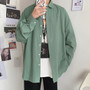 LAPPSTER Men Oversized Colorful Solid Shirt Long Sleeve 2020 Mens Korean Fashions Shirt Regular Fit Women Spring Oversize Shirt