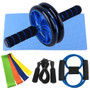 Muscle Exercise Equipment Abdominal Press Wheel Roller Home Fitness Equipment Gym Roller Trainer with Push UP Bar Jump Rope