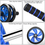 Muscle Exercise Equipment Abdominal Press Wheel Roller Home Fitness Equipment Gym Roller Trainer with Push UP Bar Jump Rope