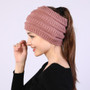 Winter Knitted Ponytail Beanies