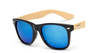 Unisex Square Bamboo Wood Sunglasses