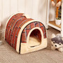 Eco-Friendly Striped Dog Pet House