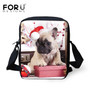 3D Animal Pug Dog Print Messenger Bags