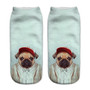 3D Pug Dog Print Socks