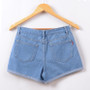 High Waist Stretch Denim Short